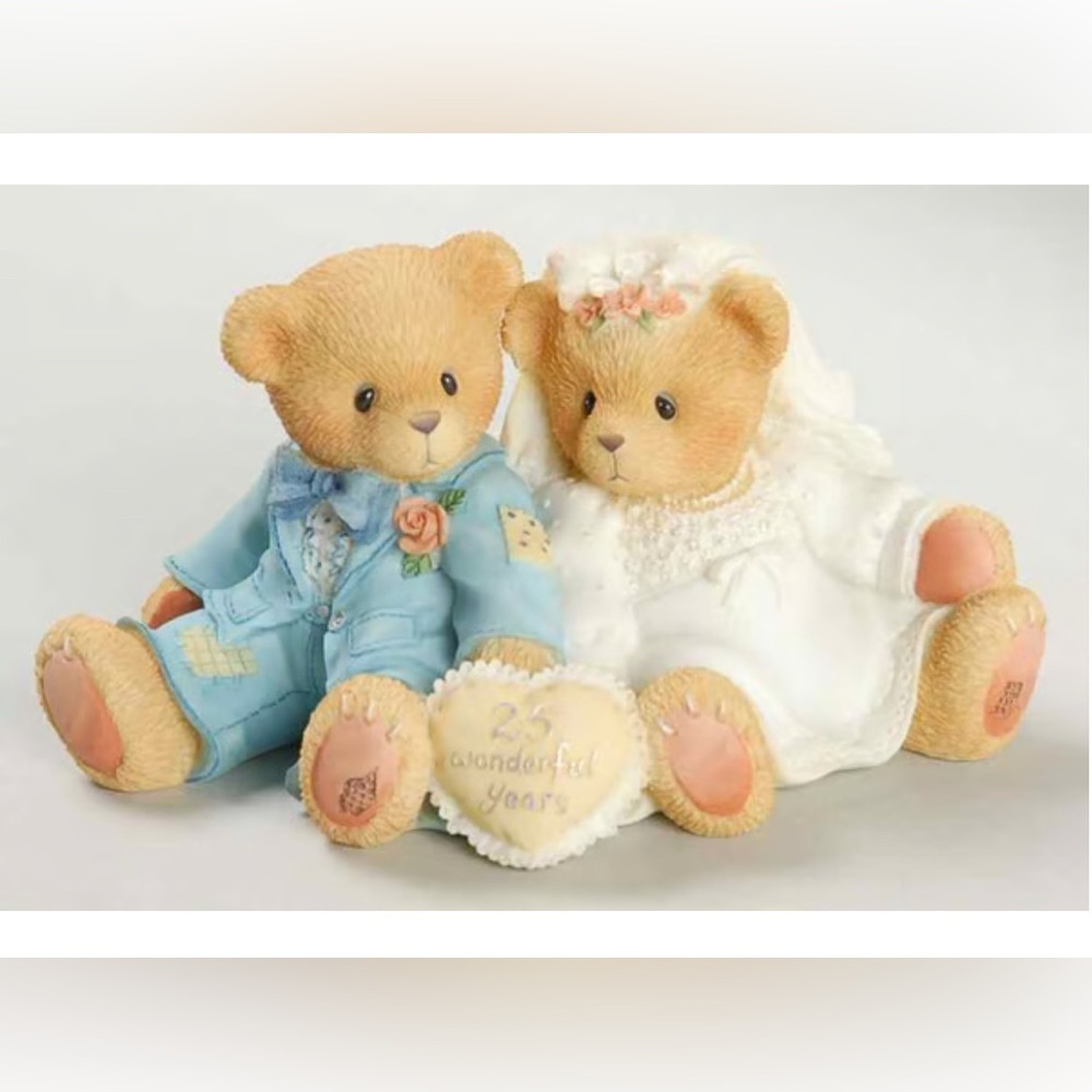 VTG Cherished Teddies 1997 “Twenty Five Years To Treasure Together “ Figurine